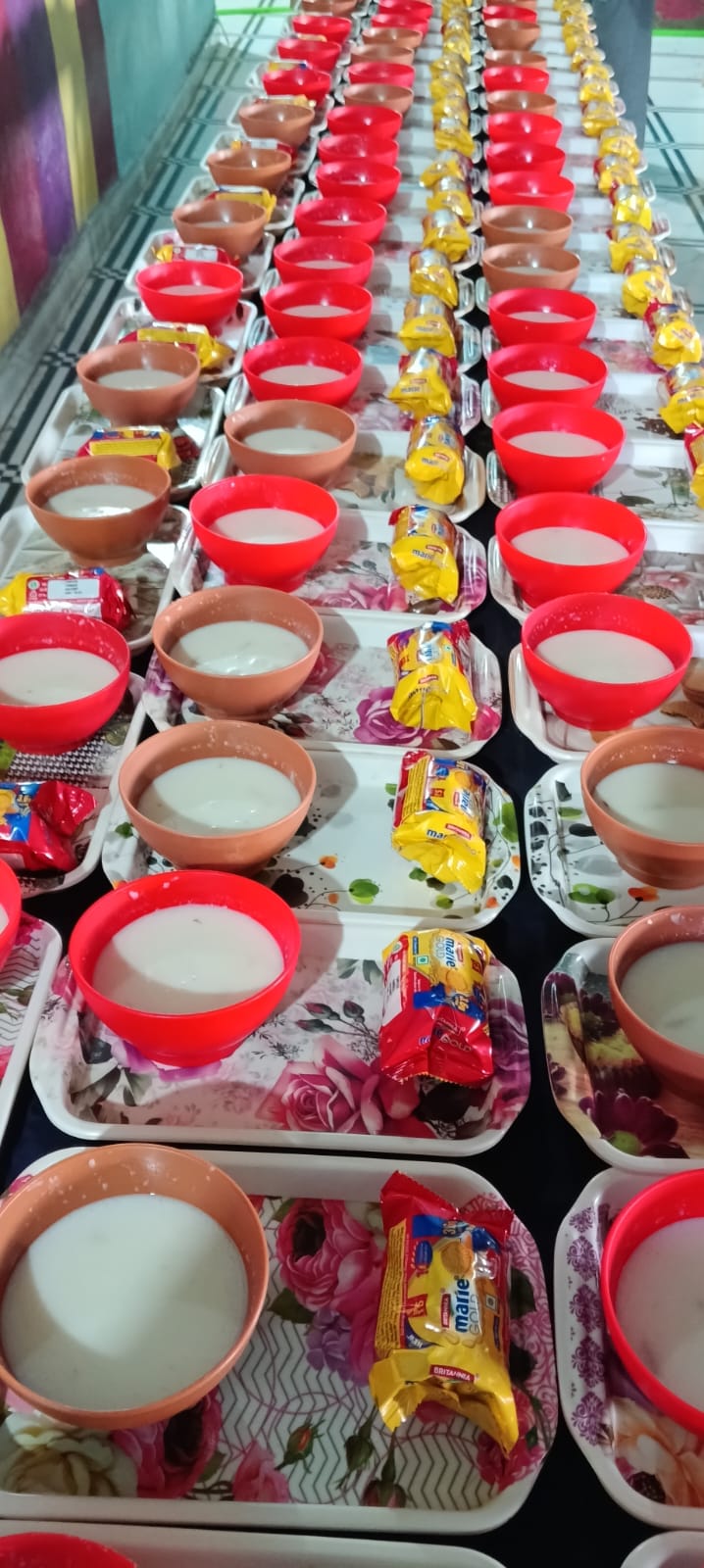 Morning herbal tea and biscuits served fresh to residents