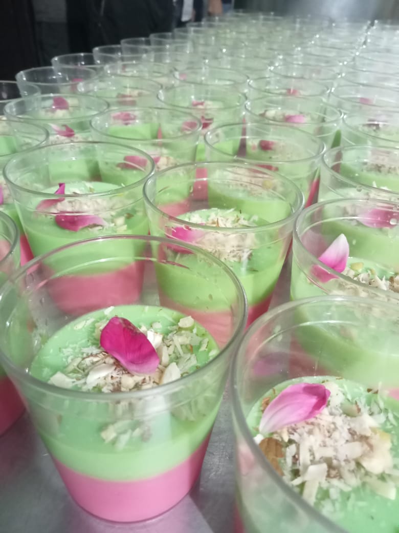 Special festival dessert cups prepared with love for residents